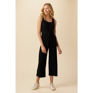AMOUR VERT Jumpsuit Size Extra Large Briar Provence Rib Black Ribbed Stretch NWT